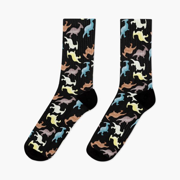 Item preview, Parasaurolophus Dinosaur Pattern (Black) designed and sold by BLAAAAASK.