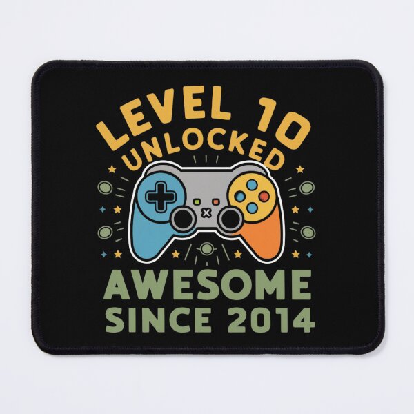 Item preview,  level 10 unlocked awesome since 2014 designed and sold by first-shirt ⭐ ⭐ ⭐ ⭐ ⭐.