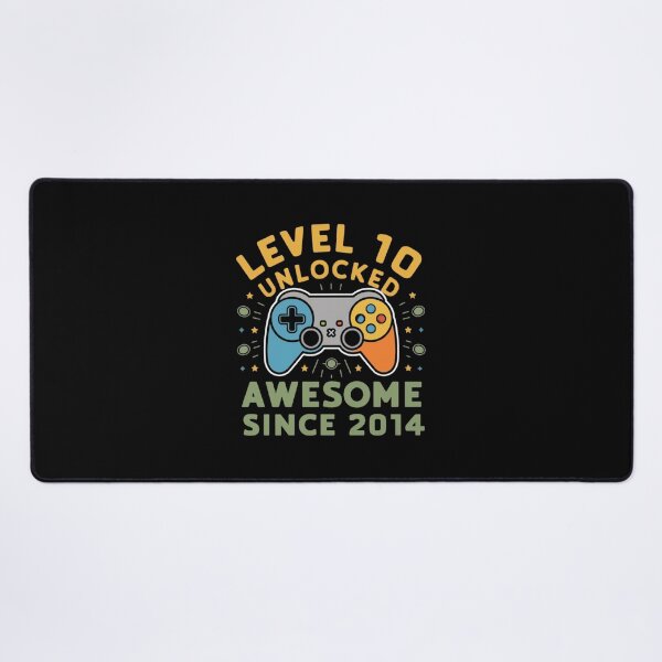 Item preview,  level 10 unlocked awesome since 2014 designed and sold by first-shirt ⭐ ⭐ ⭐ ⭐ ⭐.