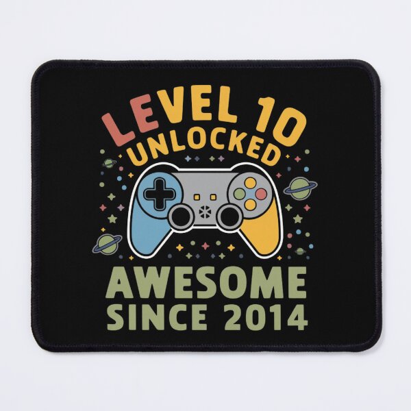 Item preview,  level 10 unlocked awesome since 2014 designed and sold by first-shirt ⭐ ⭐ ⭐ ⭐ ⭐.