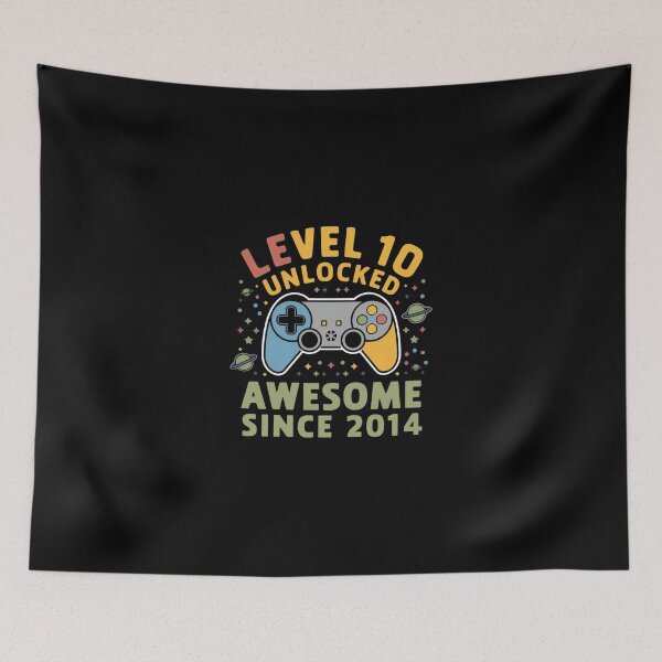 Item preview,  level 10 unlocked awesome since 2014 designed and sold by first-shirt ⭐ ⭐ ⭐ ⭐ ⭐.