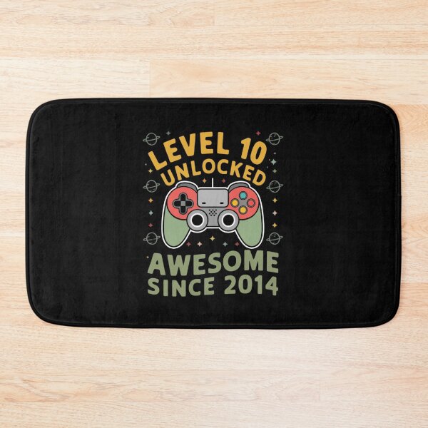 Item preview, level 10 unlocked awesome since 2014 designed and sold by first-shirt ⭐ ⭐ ⭐ ⭐ ⭐.