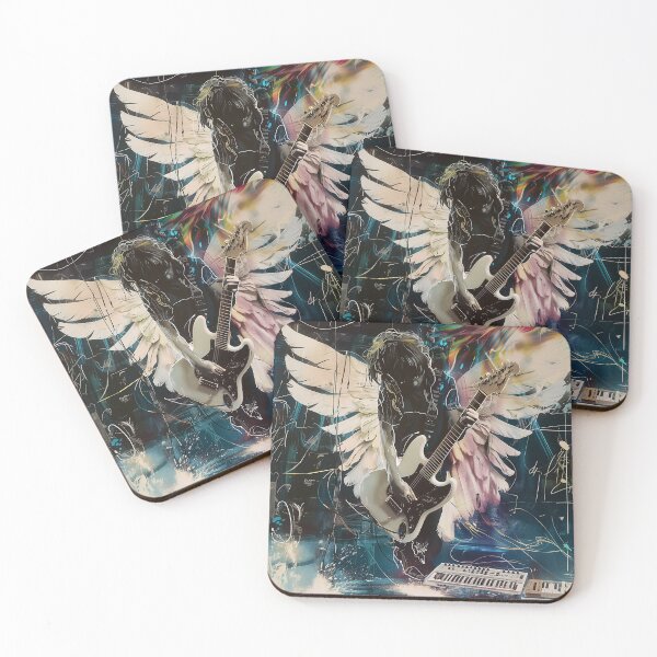 Item preview, Surreal Guitar Angel Artwork - Heavenly Rock Music Fantasy designed and sold by Mystikos Art.