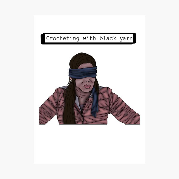 Item preview, Bird Box Crochet Meme designed and sold by meghan0629.