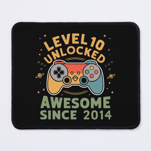 Item preview, level 10 unlocked awesome since 2014 designed and sold by first-shirt ⭐ ⭐ ⭐ ⭐ ⭐.