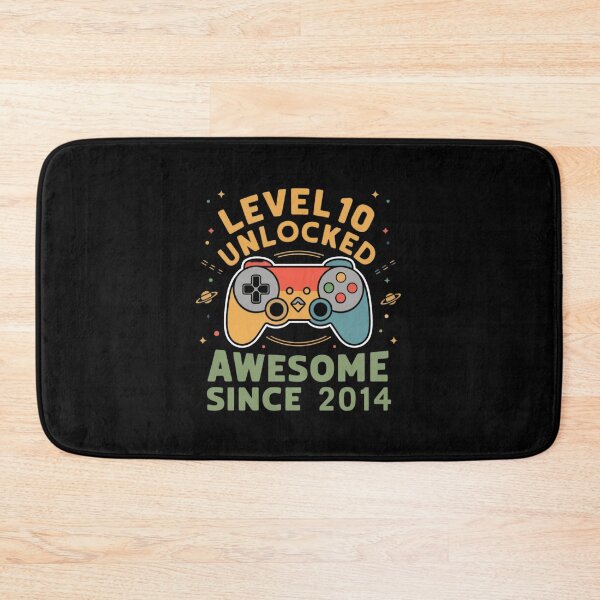 Item preview, level 10 unlocked awesome since 2014 designed and sold by first-shirt ⭐ ⭐ ⭐ ⭐ ⭐.