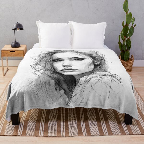 Item preview, woman portrait sketch designed and sold by ranker666.