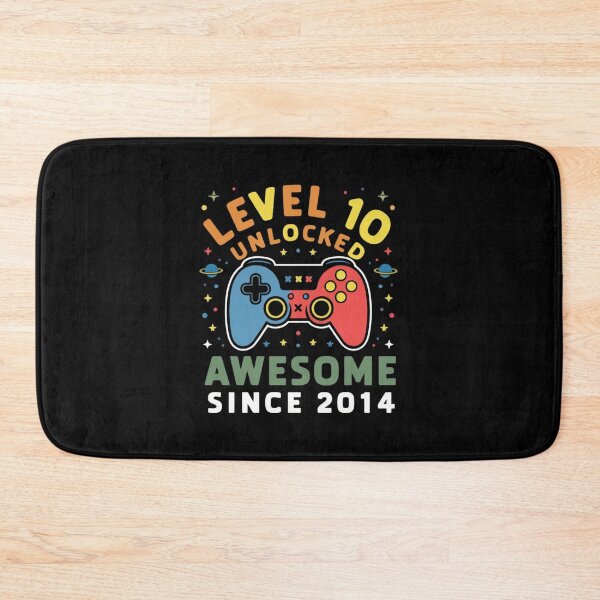 Item preview, level 10 unlocked awesome since 2014 designed and sold by first-shirt ⭐ ⭐ ⭐ ⭐ ⭐.