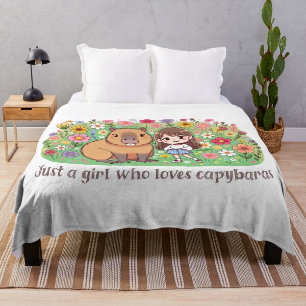 Item preview, Just A Girl Who Loves Capybaras designed and sold by franzandsabina.