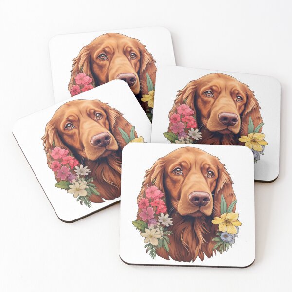 Item preview, Cute Flower Irish Setter Mom Dad Guardian Angel Best Friend Doggie Paw designed and sold by SMARTKIT  DESIGNAGENCY.