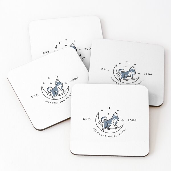 Item preview, Moonsong Malamute Rescue 20th Anniversary White Font - Works best on dark fabric designed and sold by MoonsongMals.