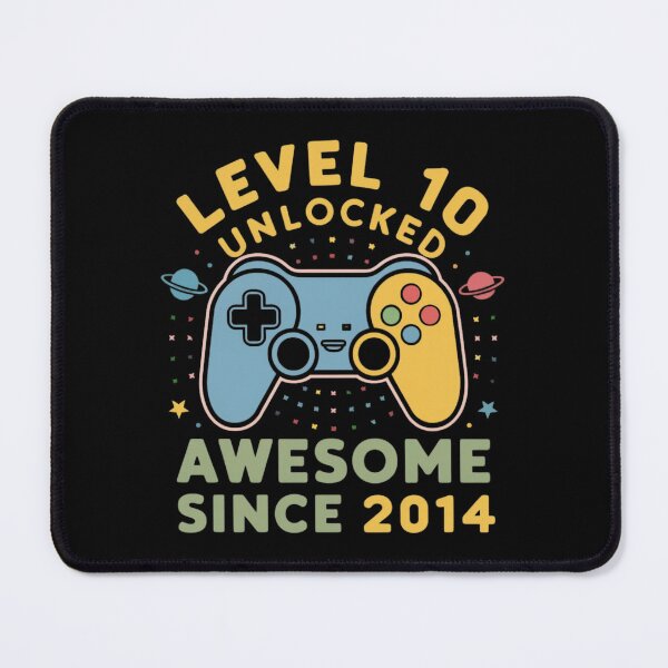 Item preview,  level 10 unlocked awesome since 2014 designed and sold by first-shirt ⭐ ⭐ ⭐ ⭐ ⭐.