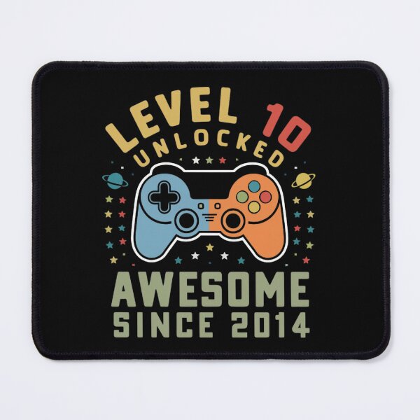 Item preview,  level 10 unlocked awesome since 2014 designed and sold by first-shirt ⭐ ⭐ ⭐ ⭐ ⭐.