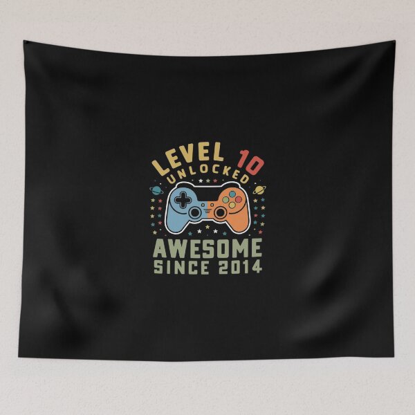 Item preview,  level 10 unlocked awesome since 2014 designed and sold by first-shirt ⭐ ⭐ ⭐ ⭐ ⭐.