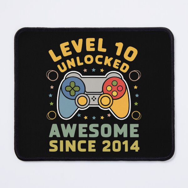 Item preview,  level 10 unlocked awesome since 2014 designed and sold by first-shirt ⭐ ⭐ ⭐ ⭐ ⭐.