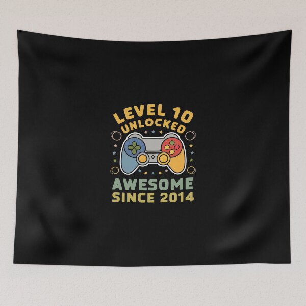 Item preview,  level 10 unlocked awesome since 2014 designed and sold by first-shirt ⭐ ⭐ ⭐ ⭐ ⭐.