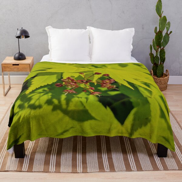 Item preview, Green Japanese Maple Leaves and Red Flower designed and sold by Gaboro.