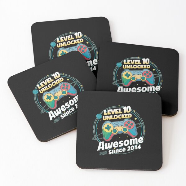 Item preview,  level 10 unlocked awesome since 2014 designed and sold by first-shirt ⭐ ⭐ ⭐ ⭐ ⭐.