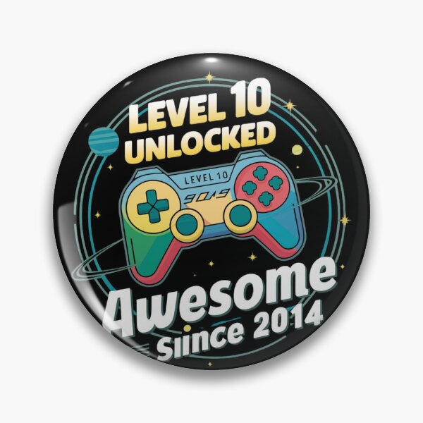 Item preview,  level 10 unlocked awesome since 2014 designed and sold by first-shirt ⭐ ⭐ ⭐ ⭐ ⭐.