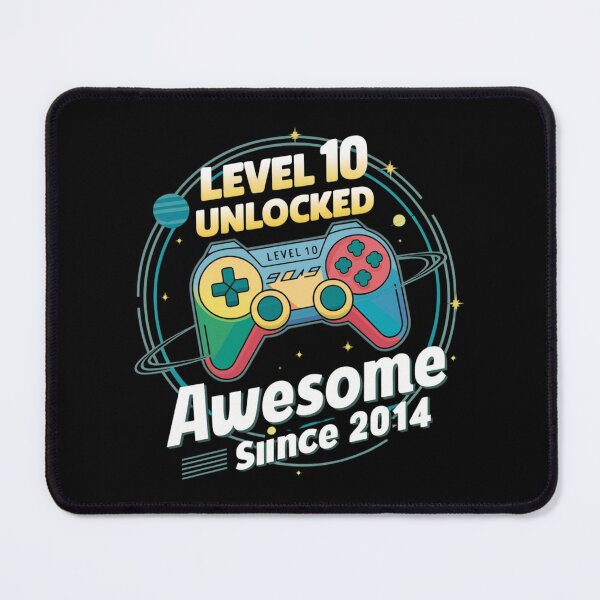 Item preview,  level 10 unlocked awesome since 2014 designed and sold by first-shirt ⭐ ⭐ ⭐ ⭐ ⭐.
