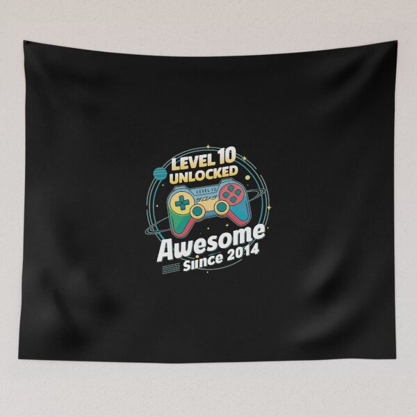 Item preview,  level 10 unlocked awesome since 2014 designed and sold by first-shirt ⭐ ⭐ ⭐ ⭐ ⭐.