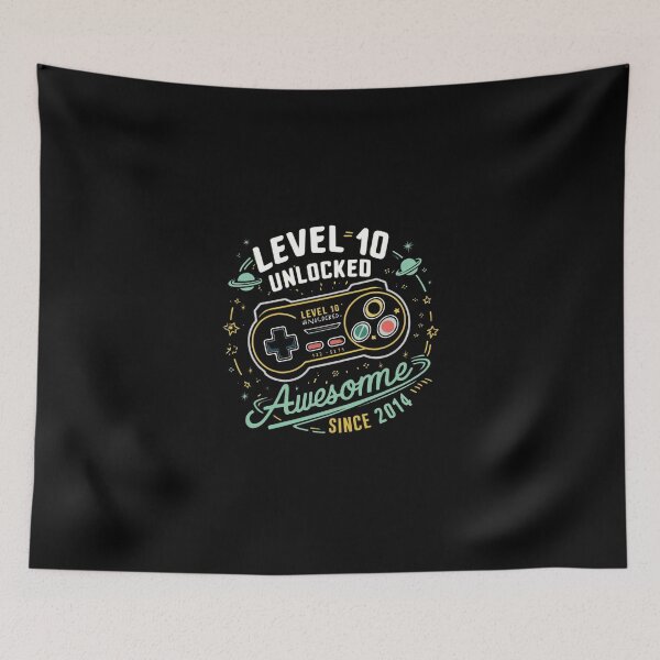 Item preview,  level 10 unlocked awesome since 2014 designed and sold by first-shirt ⭐ ⭐ ⭐ ⭐ ⭐.