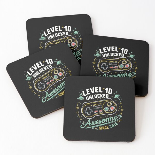 Item preview,  level 10 unlocked awesome since 2014 designed and sold by first-shirt ⭐ ⭐ ⭐ ⭐ ⭐.