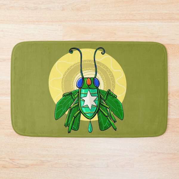 Item preview, green scarab beetle with a golden disc designed and sold by duxpavlic.