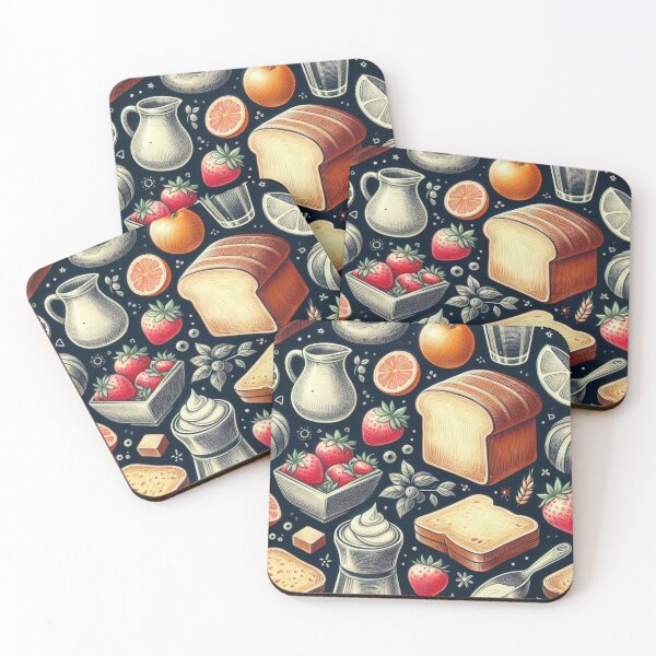 Item preview, Breakfast chalk pattern designed and sold by Vkinsify.