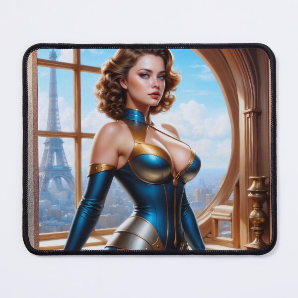 Item preview, Tanacia Stovie Beautiful AI Concept Portrait Pin Up Art by Xzendor7 designed and sold by Xzendor7 Digital Art Creations.