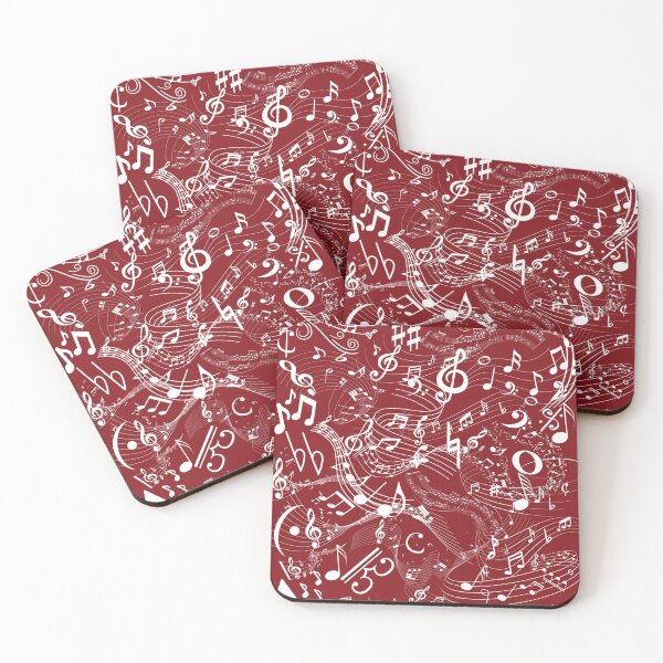 Item preview, Music Everywhere in Red & White Original Graphic Artwork designed and sold by BrightrDayMusicArt.