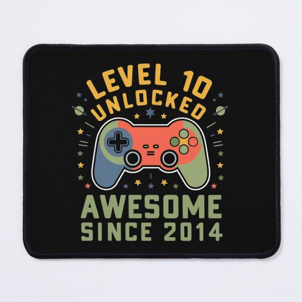 Item preview,  level 10 unlocked awesome since 2014 designed and sold by first-shirt ⭐ ⭐ ⭐ ⭐ ⭐.