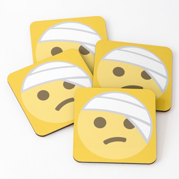 Item preview, Sad Face With Head Bandage Emoji designed and sold by patternsbyposh.