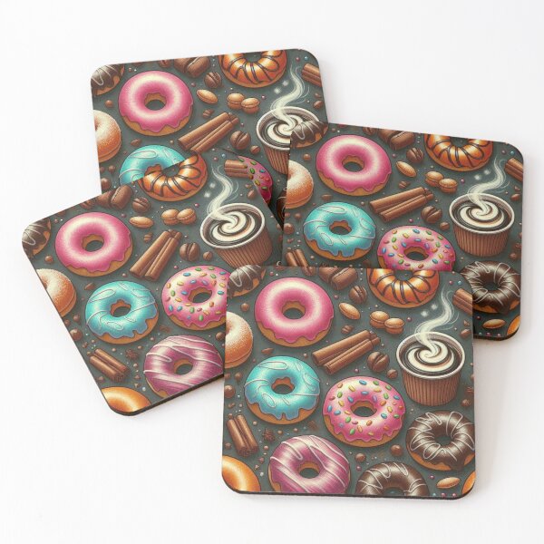 Item preview, Donuts chalk pattern designed and sold by Vkinsify.