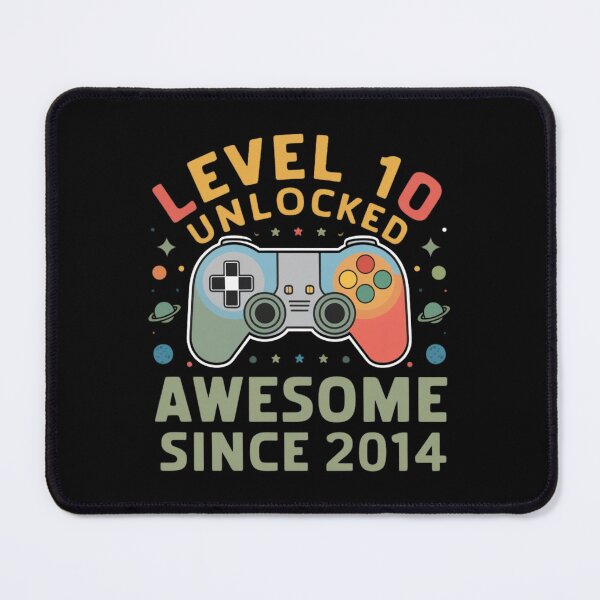 Item preview,  level 10 unlocked awesome since 2014 designed and sold by first-shirt ⭐ ⭐ ⭐ ⭐ ⭐.