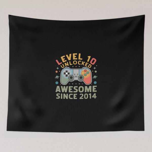 Item preview,  level 10 unlocked awesome since 2014 designed and sold by first-shirt ⭐ ⭐ ⭐ ⭐ ⭐.