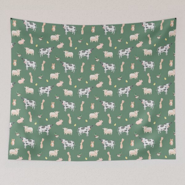 Item preview, Watercolor farm animals designed and sold by inkbearblue.