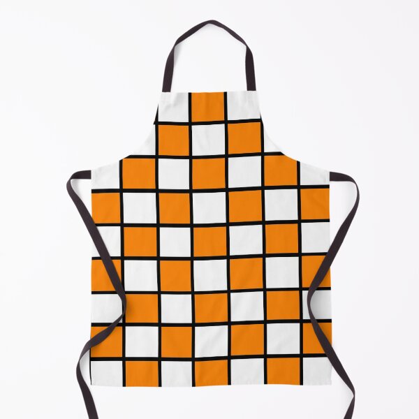 Item preview, Orange and White Outlined Checkboard designed and sold by Pickle Wicked Designs.