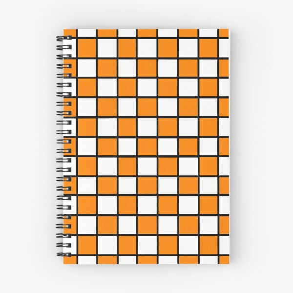 Item preview, Orange and White Outlined Checkboard designed and sold by Pickle Wicked Designs.