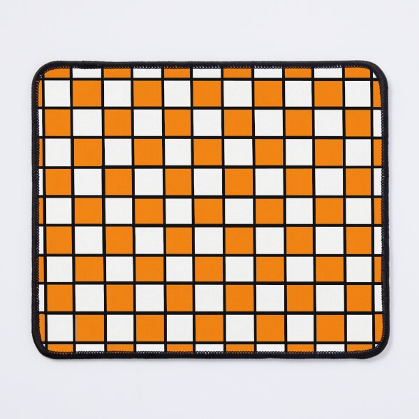 Item preview, Orange and White Outlined Checkboard designed and sold by Pickle Wicked Designs.