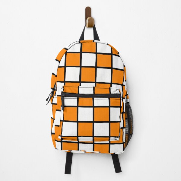 Item preview, Orange and White Outlined Checkboard designed and sold by Pickle Wicked Designs.