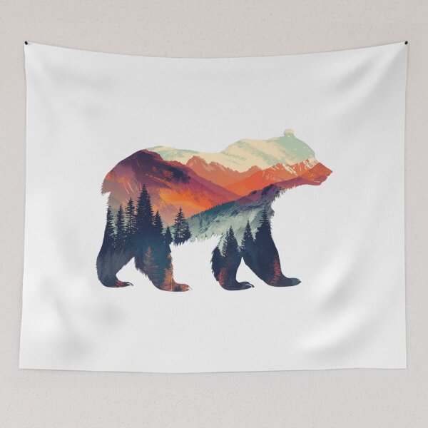 Item preview, Mountain Bear Design | T-shirt designed and sold by NicolasGlowArt.