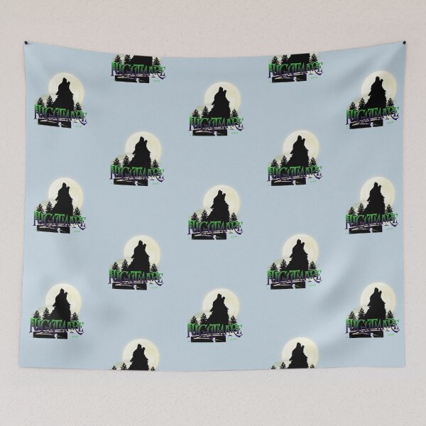 Item preview, Nightmare | Wolf Illustration | Pastel Blue Background designed and sold by RM-Journey.