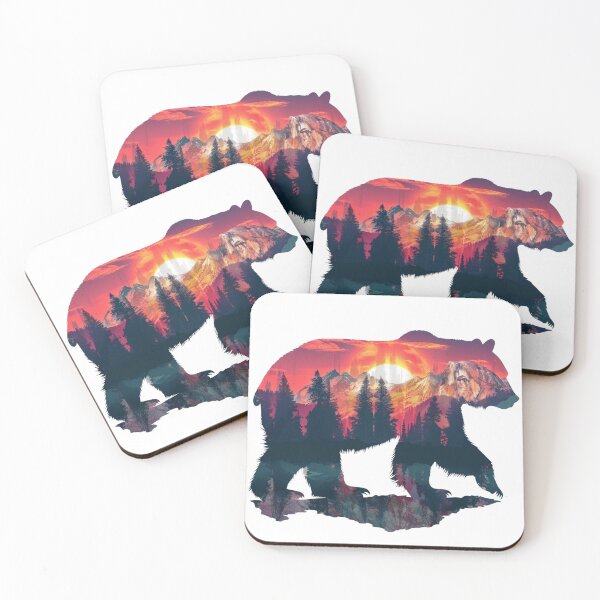 Item preview, Bear In mountains | T-Shirt designed and sold by NicolasGlowArt.