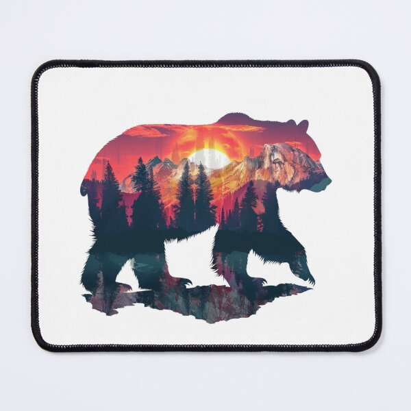 Item preview, Bear In mountains | T-Shirt designed and sold by NicolasGlowArt.