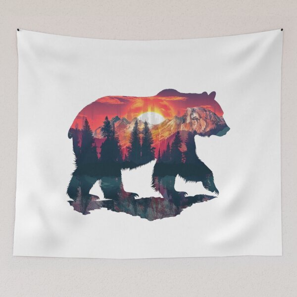 Item preview, Bear In mountains | T-Shirt designed and sold by NicolasGlowArt.