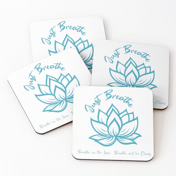 Item preview, Just Breathe Lotus, Breathe in the Love Breathe out the Chaos (blue) designed and sold by Pfienix.