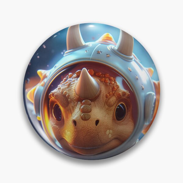 Item preview, Cute Little Triceratops Dinosaur Astronaut in Space Suit on Foreign Planet designed and sold by Mullet Monkey.