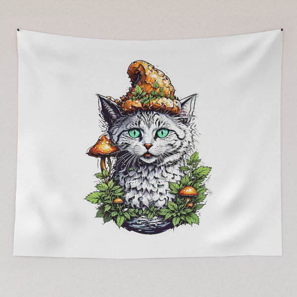 Item preview, cat hat magic mushroom stat designed and sold by wojysmokes.