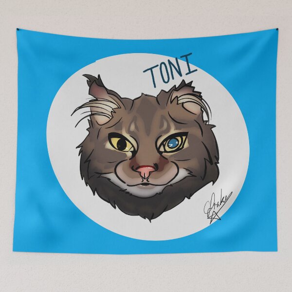 Item preview, Toni the cat designed and sold by Made-by-Anxiety.